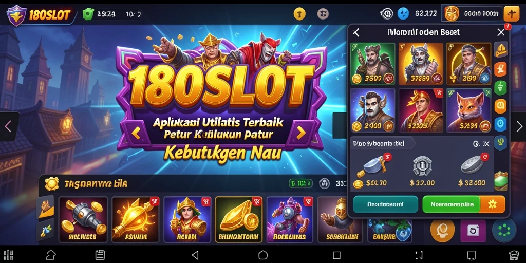 Tampilan utama aplikasi 180SLOT yang intuitif dan efisien.