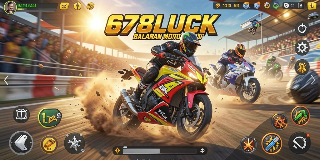 Tampilan menegangkan dari balapan motor di 678LUCK.