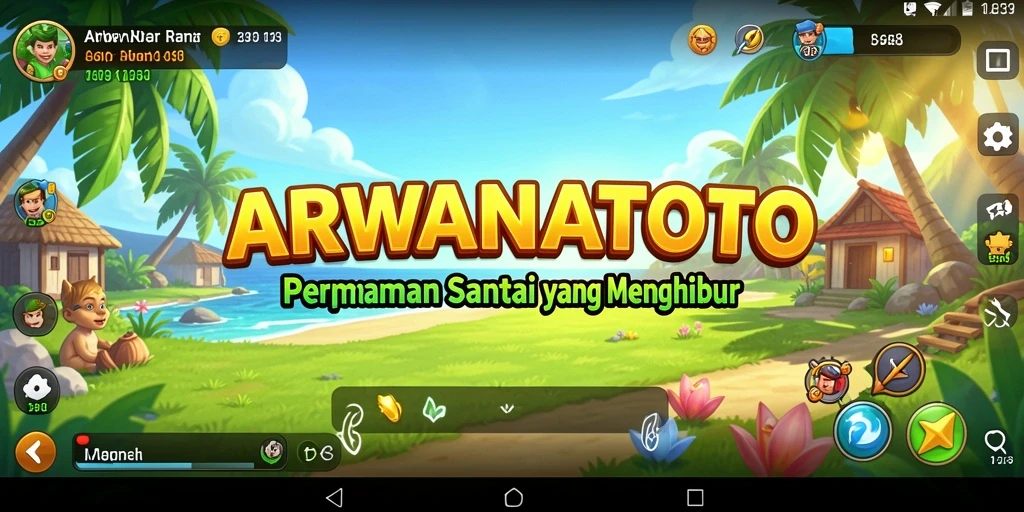 Tampilkan gameplay ARWANATOTO yang seru dan penuh warna.