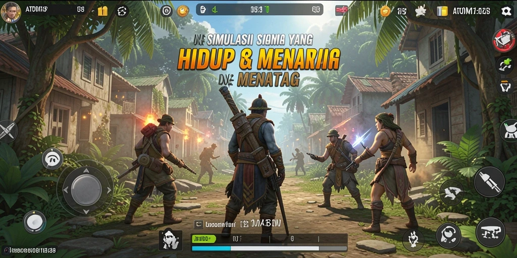 Tampilan interaksi karakter dalam gameplay ATOM138 yang seru dan realistis.