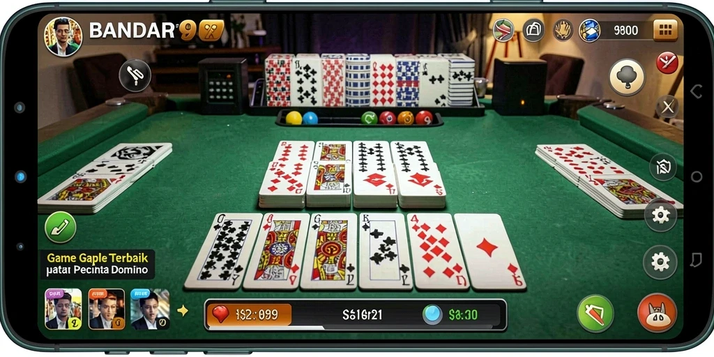 Screenshot gameplay BANDAR99 yang menampilkan momen seru bermain Gaple.