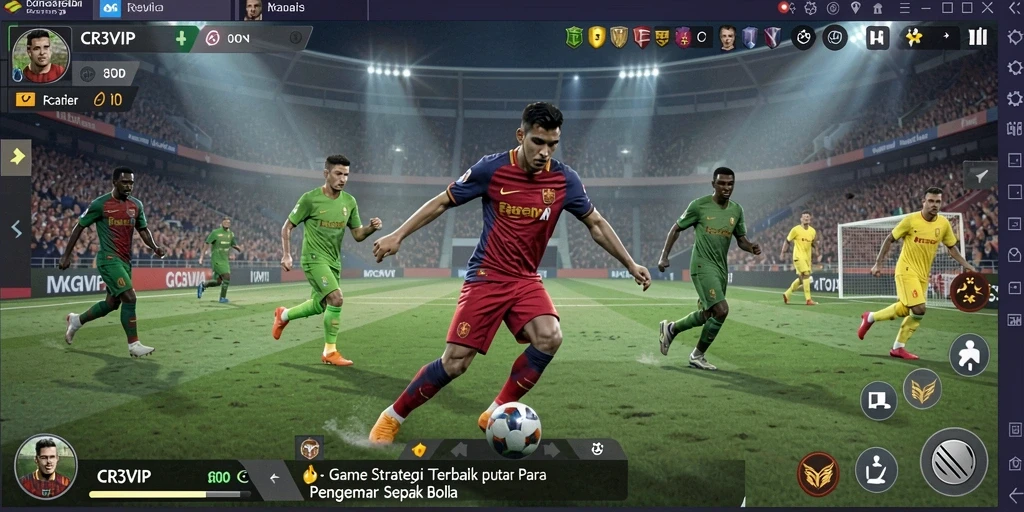 Tampilan gameplay strategis yang menantang dari CR7VIP.