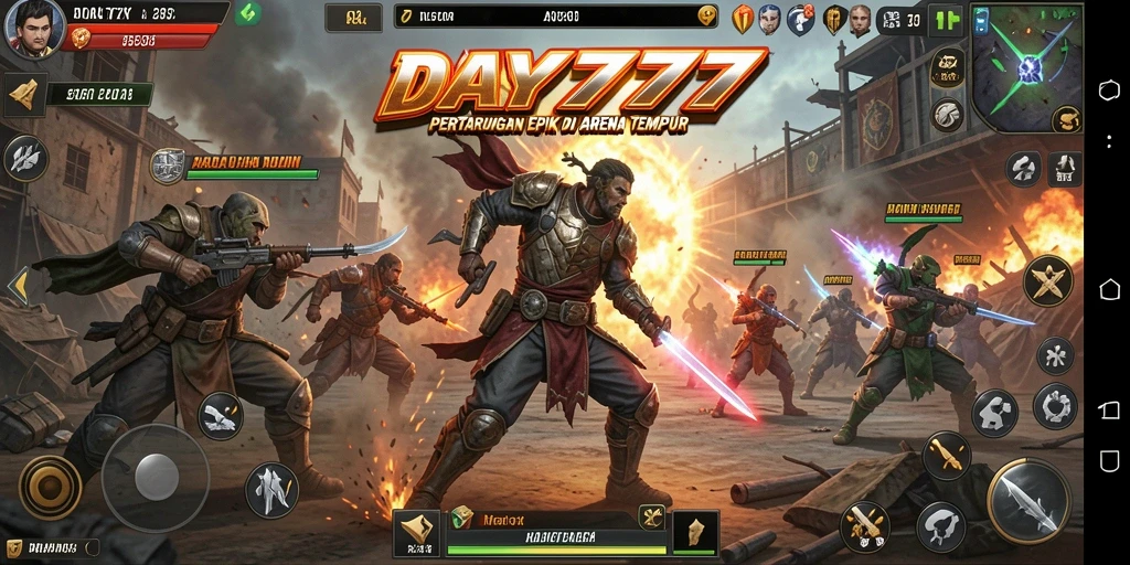Tangkapan layar DAY777 menampilkan aksi pertarungan intens yang menggugah semangat.