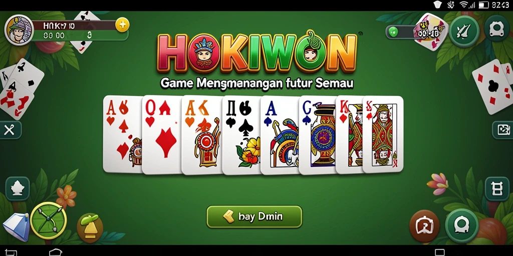 Screenshot HOKIWON menampilkan aksi seru permainan Domino.
