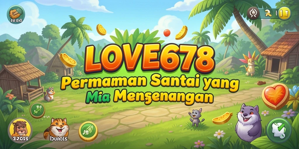 Tangkapan layar dalam LOVE678 menunjukkan gameplay yang cerah dan interaktif.