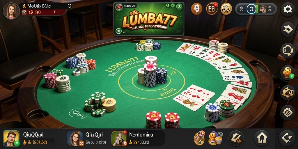 Tampilan menarik gameplay QiuQiu di LUMBA77.
