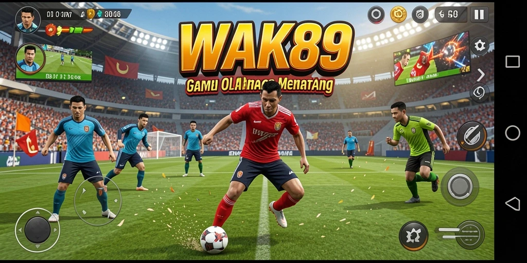 Tangkapan layar gameplay WAK89 menampilkan aksi seru di lapangan.